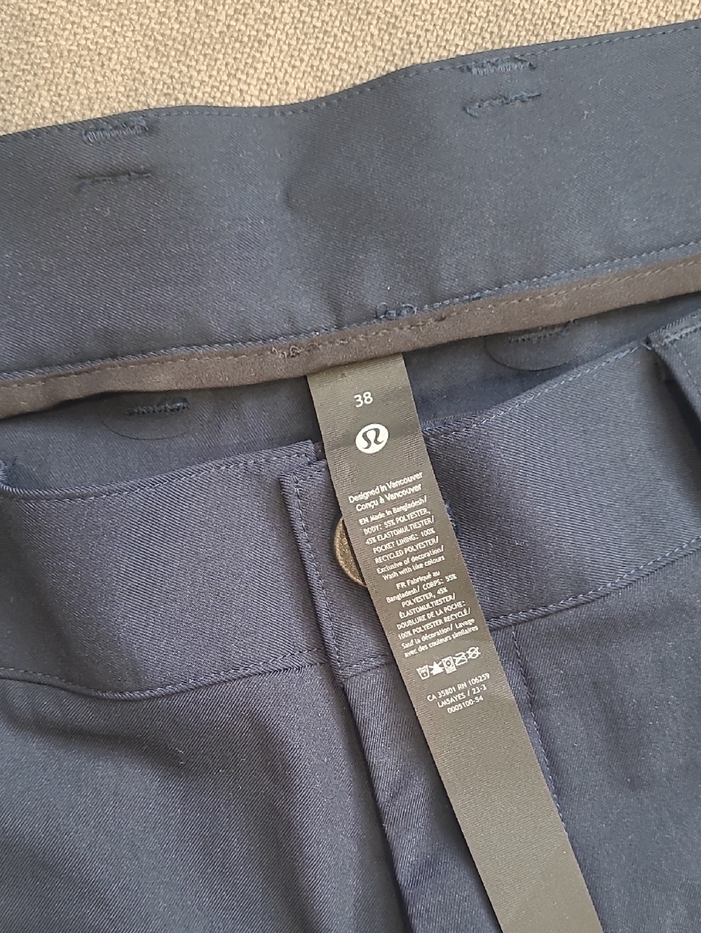 lululemon athletica Men's Dark Blue Chinos
